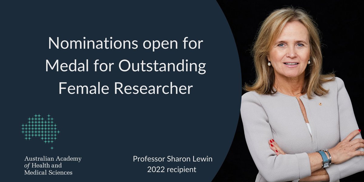 AAHMS_health's tweet photo. Do you know an outstanding woman researcher? #Nominateher for our Medal for Outstanding Female Researcher. Nominations close 28 February.
https://t.co/uQGSqA8Pnu
#healthleader #medicalresearch #womeninSTEM https://t.co/zYVzbe3iJV