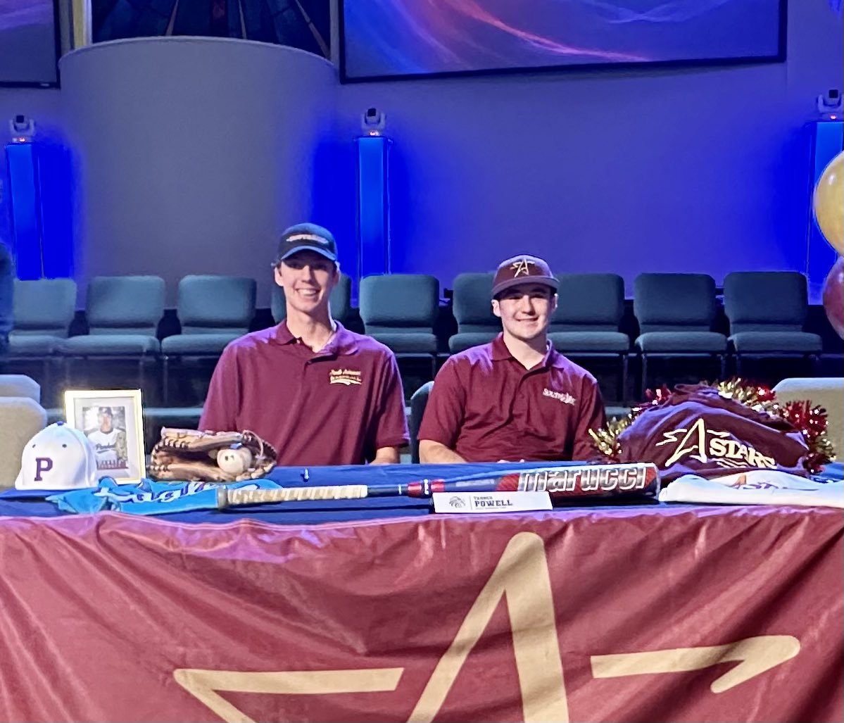 Congrats to <a href="/Tannerpowell27/">Tanner Powell</a> and <a href="/CadeRodi/">Cade Rodi</a> for signing with South Ark CC today! Proud of these guys and their hard work!