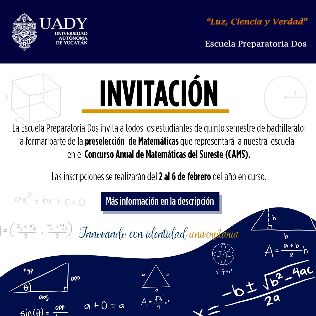PreparatoriaDos's tweet photo. Atención | A todos los estudiantes de quinto semestre de bachillerato. 
Consulta la convocatoria en el siguiente enlace:
👉 https://t.co/TGafaLIcfV https://t.co/pexxMjxm8y