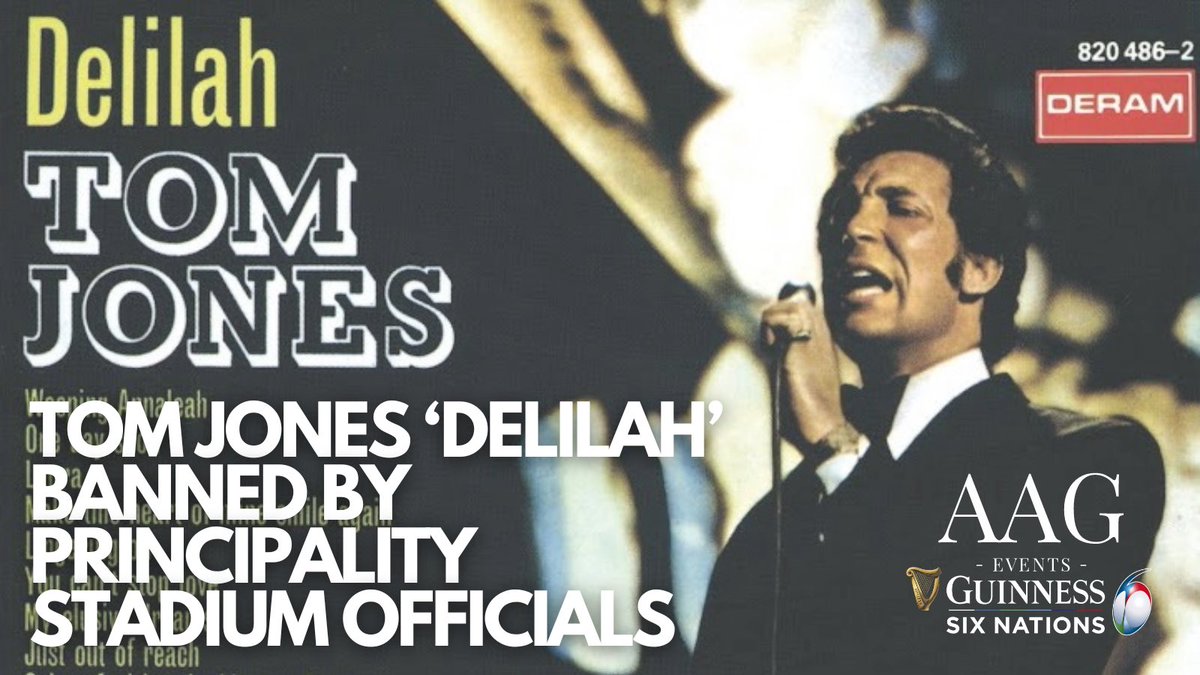 Tom Jones’ popular song Delilah banned by Millenium Stadium Officials - wonder how this will go down with Rugby Fans in the stadium 🤔🏴󠁧󠁢󠁷󠁬󠁳󠁿🏉 shorturl.at/cewC0 #rugby #wales #rugbyunion #walesrugby #rugbygram #cymrurugby #cymru #aagevents #rugbyplayer #tomjones #delilah