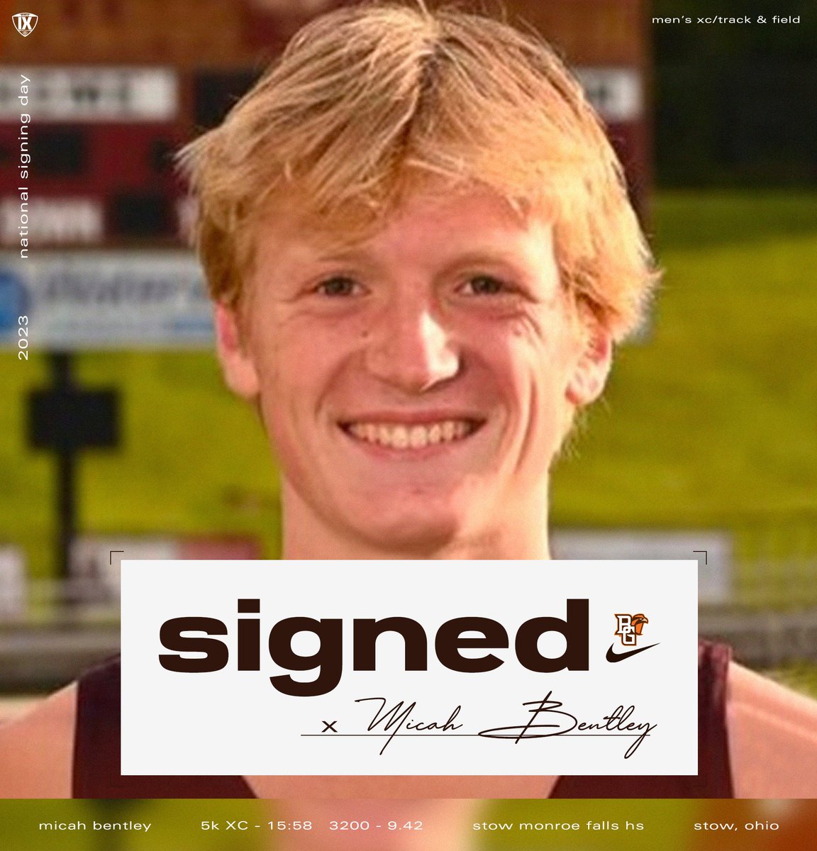 ‼️ SIGNED ‼️

We are so excited to welcome Micah to our Falcon Family!

Micah Bentley
Stow Munroe Falls High School
Stow, OH

5k XC - 15:58
3200 - 9:42