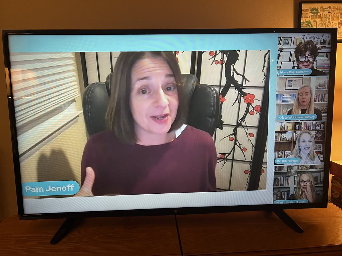 MAJArch's tweet photo. So…..@JenoffMj and I are watching @PamJenoff discuss how she writes her books and her new novel #codenamesapphire on YouTube with Friends and Fiction Fascinating!! https://t.co/MLn8Z3MJeY