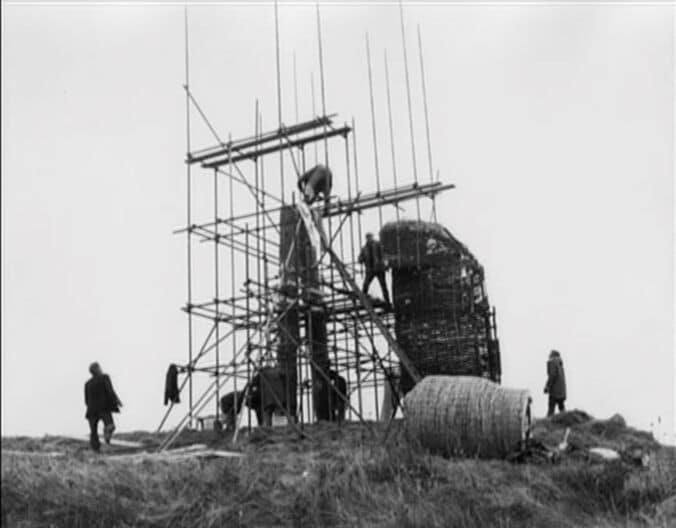 HorrorHammer1's tweet photo. Building and destroying The Wicker Man 1973 https://t.co/TVcEOKA4ft