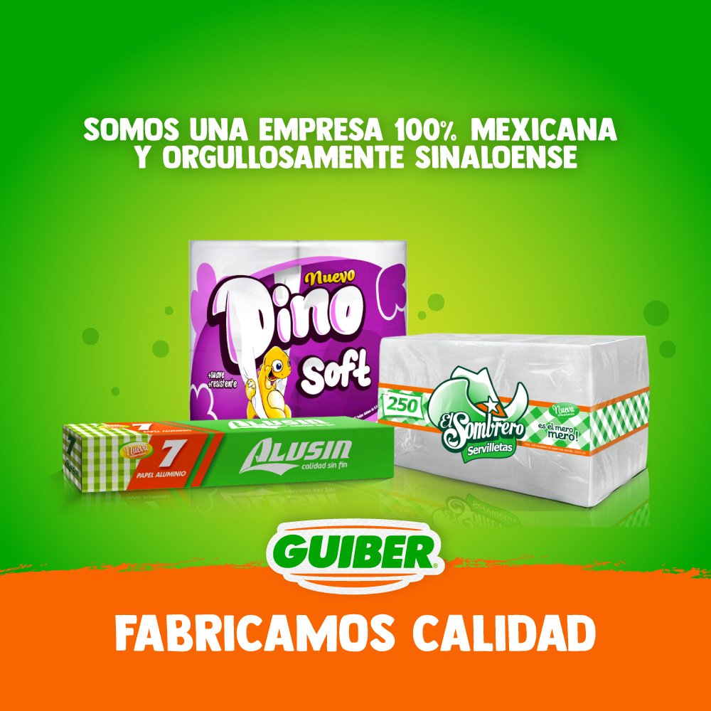 guibermx's tweet photo. Nuestro compromiso es ofrecerte siempre productos de calidad para ti y tu familia.
Somos GUIBER

#Guiber #Alusin #PapelAluminio #Servilletas #ElSombrero #Dinosoft #Sinaloa https://t.co/YgpzCZkm4g