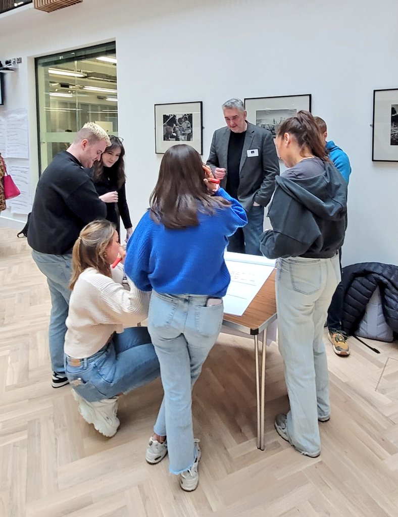 PeterBolan's tweet photo. Fantastic co-creation in operation at our @Martech_Lab launch today. Superb #digital #creativity and #innovation from all our students. Special thanks to #Team #Coleraine. Outstanding contribution #MarTechLaboratory #6SCommunity @UlsterBizSchool https://t.co/t9aIpmTfpv
