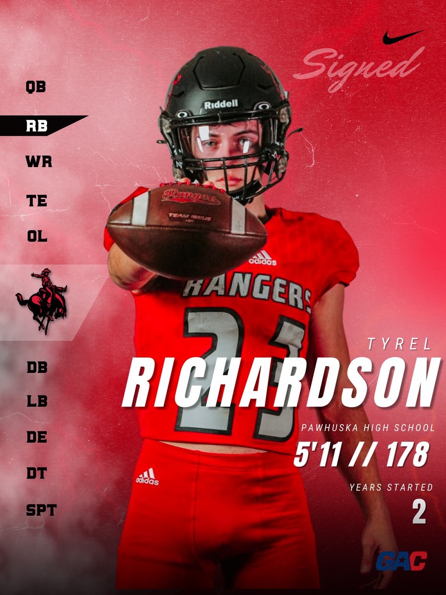 Welcome Tyrel Richardson @tyrelrichardso1 out of Pawhuska to the Ranger Family!
#RRR
