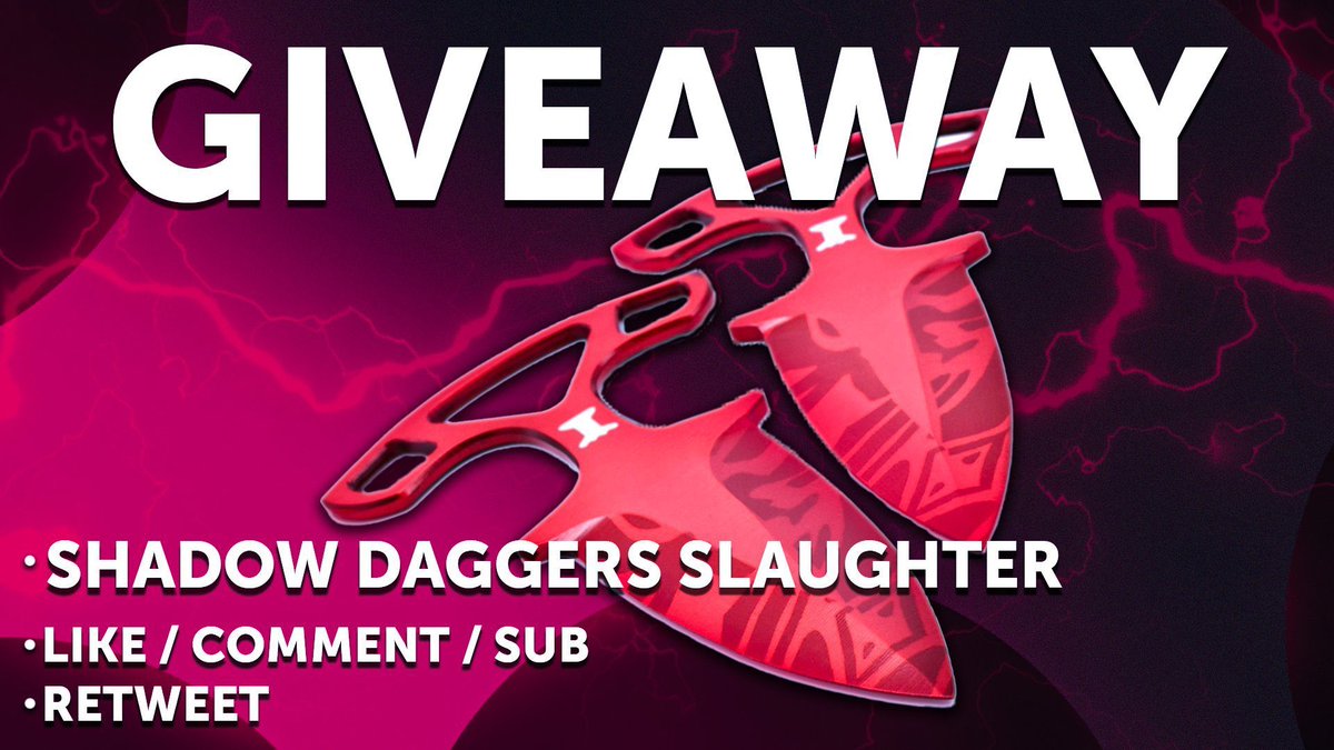 AnoNgambles's tweet photo. ⭐️Shadow Daggers #CSGOGiveaway #1/10⭐️

To Enter:

✅Retweet
✅Like/Comment/Sub (PROOF!)
https://t.co/kTC9h3AIAZ

⏰Ends in 72hrs! GL!🍀 https://t.co/Z6FXQLXuiv