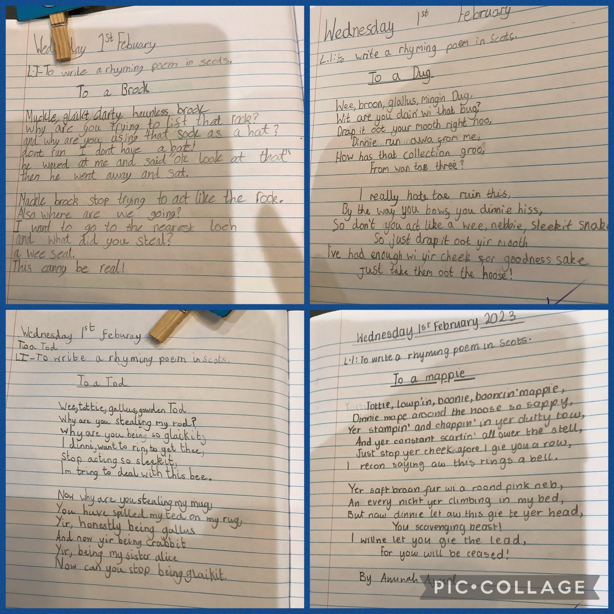 DeanburnPS_P3's tweet photo. Lots of proud pupils eager to show off their Scots Poetry today with the ‘Take a Selfie’ 📸 - a very honoured teacher to be able to share these poetic masterpieces! #literacy #poem #Scots #RobertBurns #ToaMouse @scotslanguage https://t.co/UjeirmK8zP