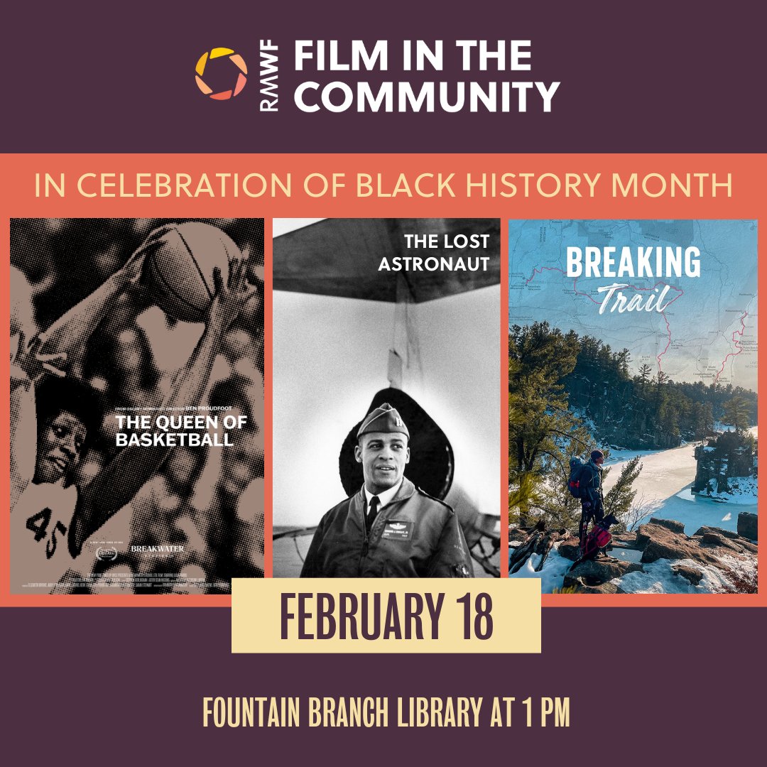 February is Black History Month - Celebrate with Film in the Community and this series of short documentaries sure to inspire.

Free - Register to attend
rmwfilm.org/2023bhm

#FilmInTheCommunity #RMWFilm