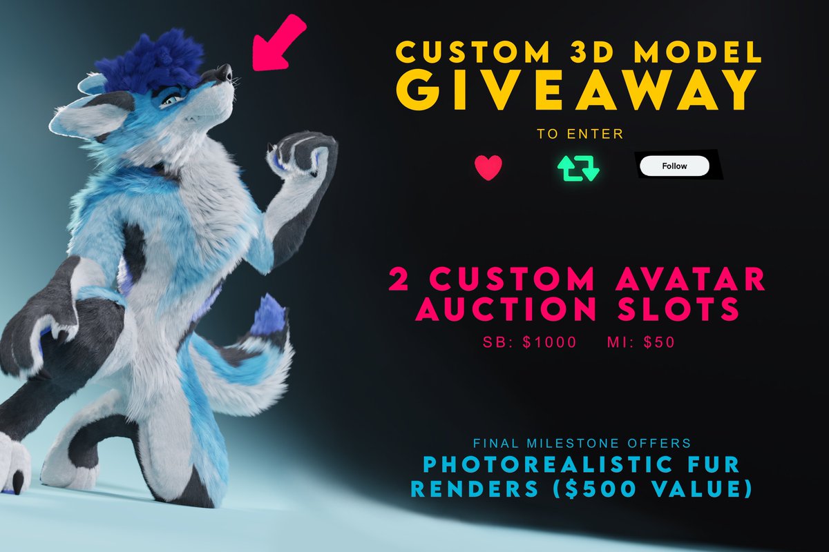 KLEE KAII π LVFC, MP (@kleekaiihusky) on Twitter photo I am giving away a free custom avatar!
Rules:
ππ Like and retweet
π₯ Follow me
π¨ Comment with ref sheet
Raffle ends Feb 6!
β οΈDonβt leave it on chance, this is your last opportunity to commission me! Iβm offering 2 priority auction slots. β οΈ
β¬οΈβ¬οΈβ¬οΈ
furaffinity.net/view/50842150 I am giving away a free custom avatar!
Rules:
ππ Like and retweet
π₯ Follow me
π¨ Comment with ref sheet
Raffle ends Feb 6!
β οΈDonβt leave it on chance, this is your last opportunity to commission me! Iβm offering 2 priority auction slots. β οΈ
β¬οΈβ¬οΈβ¬οΈ
furaffinity.net/view/50842150