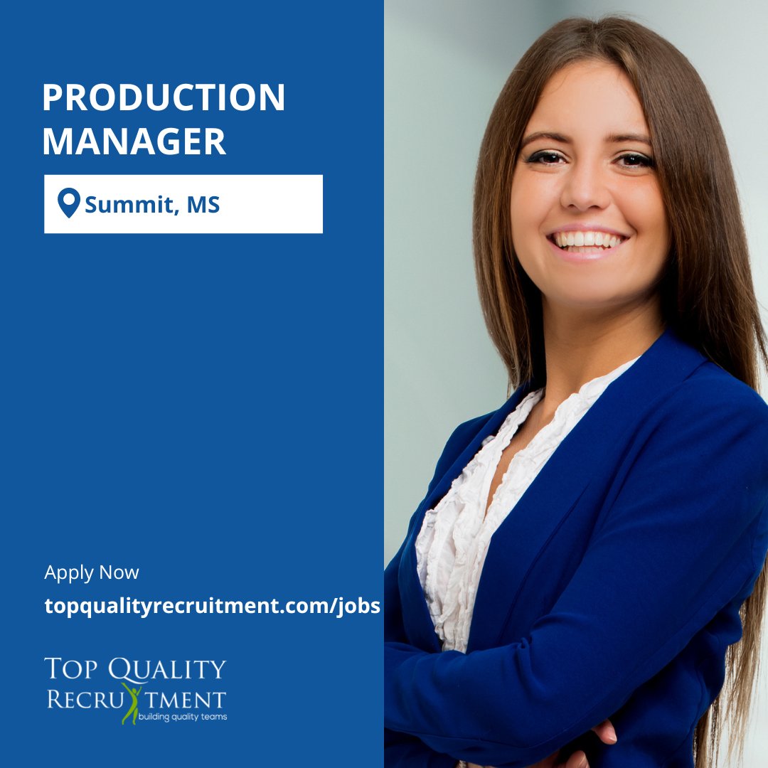TQRNorthAmerica's tweet image. We are hiring a Production Manager in Summit, MS.

Apply now: ow.ly/rXPB50MBYex

#tqr #productionmanager #MSjob #hiring #job2023 #manager