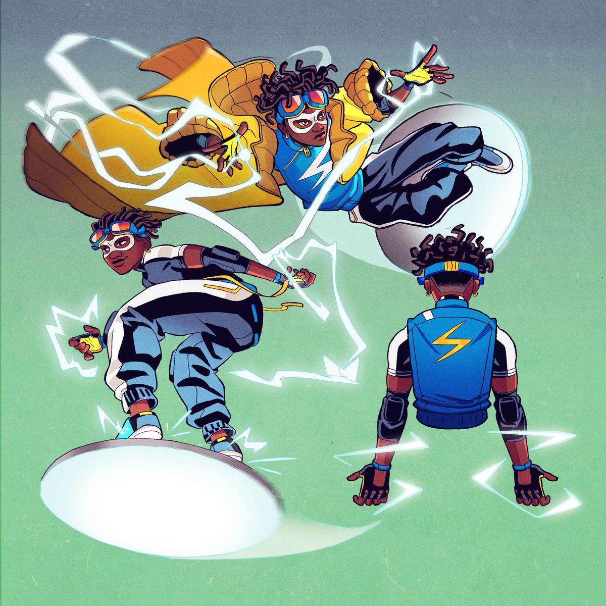 devisedbyky's tweet photo. In honor of Black History Month I’ll be drawing/redesigning my favorite black superheroes all of February! First up is the OG … Static! https://t.co/XtxfWPYh9P