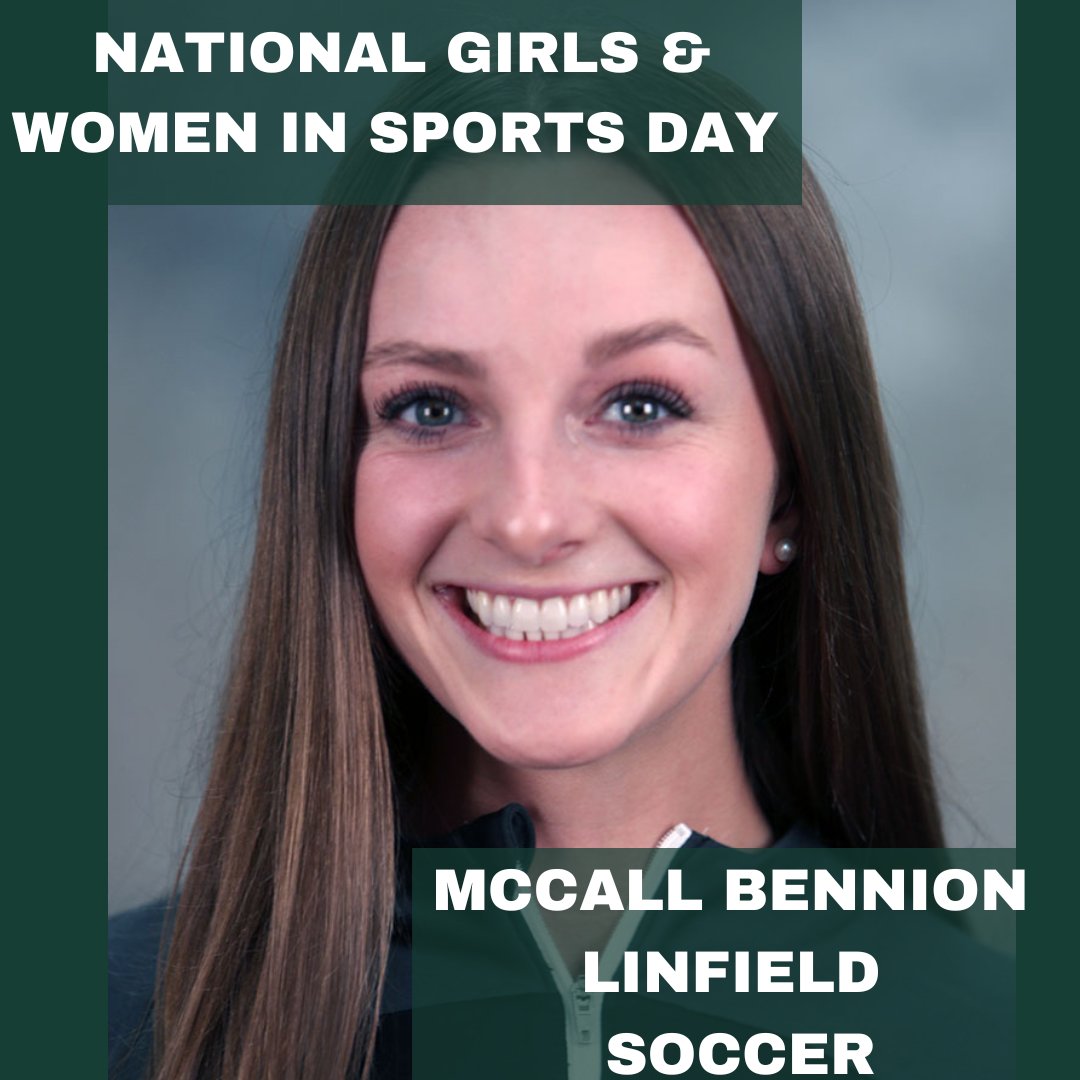 NorthwestConf's tweet photo. Highlighting Some of Our Incredible Women to Celebrate National Girls &amp; Women In Sports Day! 

Next Up: McCall Bennion from Linfield

You can read the full article on the impact sports have on McCall and other athletes from the NWC here: https://t.co/wIQ7TBsGYs https://t.co/zNBS1FHKNW