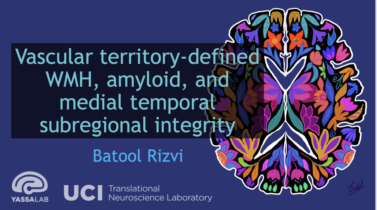 Happy to be presenting at #INS2023inSanDiego on work related to vascular territory defined WMH, amyloid, and medial temporal subregional integrity! Paper session #13 on Friday! <a href="/YassaLab/">YassaLab</a>