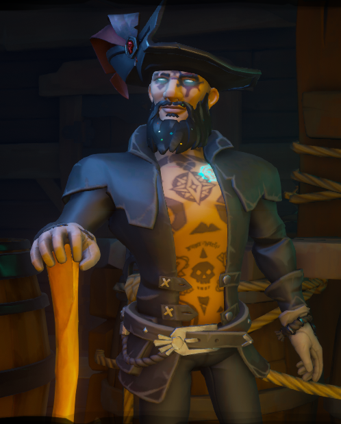 #SeaOfThieves 
#BeMorePirate 
So this is my new pirate character and clothing that im gonna stick with it for a while ... tell me if you like it .