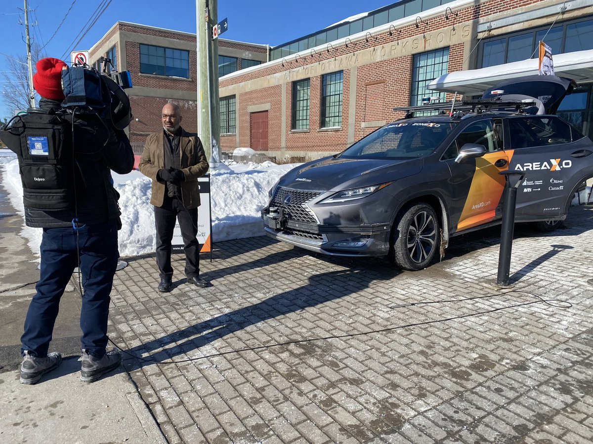 “This car did to us what Lego does to kids - we were so excited!” Fahed Hassanat, Co-Founder, Sensor Cortek outside <a href="/Bayview_Yards/">Bayview Yards</a> at the <a href="/Invest_Ottawa/">Invest Ottawa</a> and Bayview anniversary celebration.