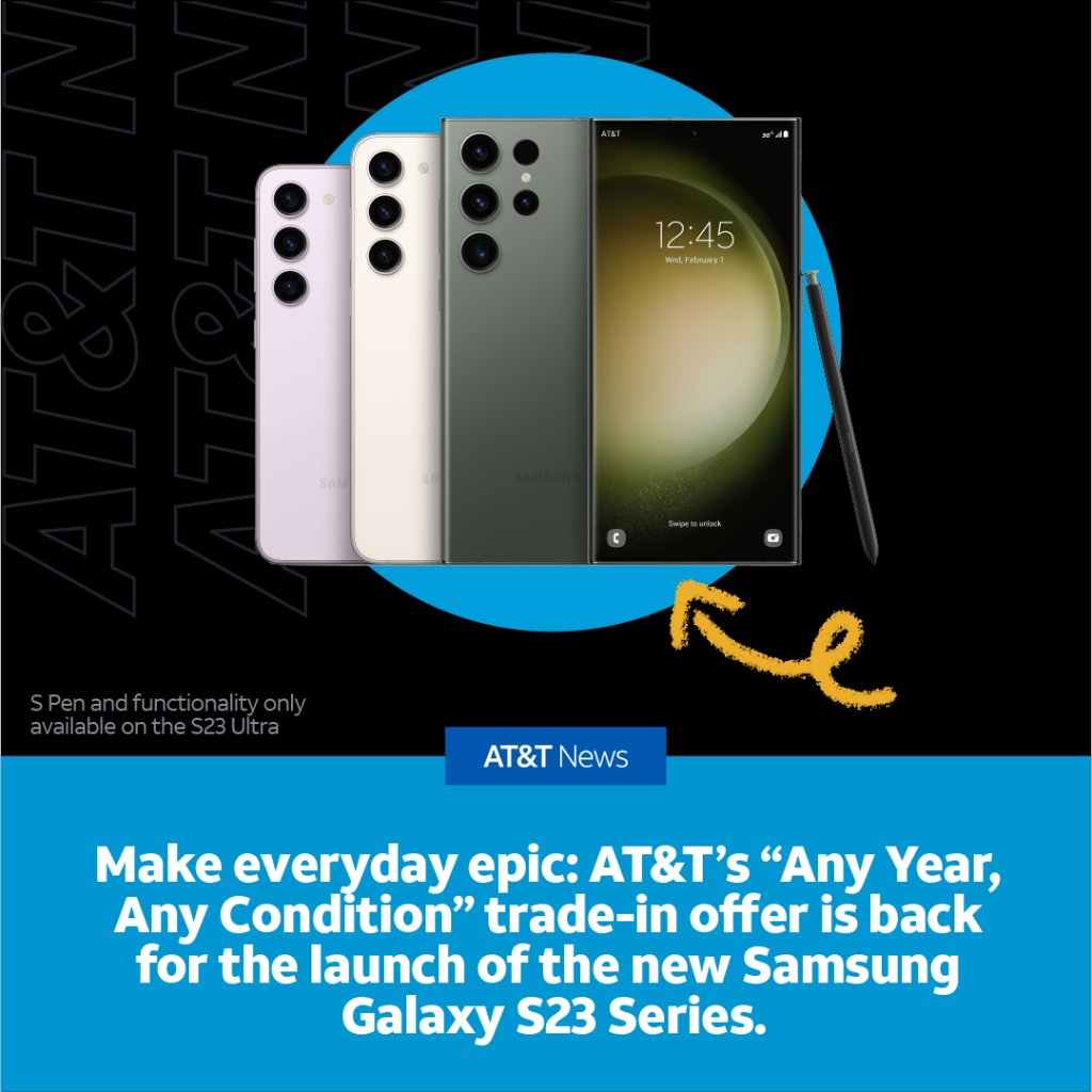 AT&T Has New Samsung Galaxy S23 Pre-orders Starting Feb. 1