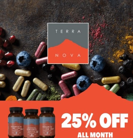 35% off the #Terranova Range for the month of February #fullofbeans #familyrun #familybusiness #free #nutritionaladvice in both our stores #nutritionist #herbalist #supplements #vitamind #magnesium #minerals #freefromfoods #plantbased #vegan #protein #proteinfood