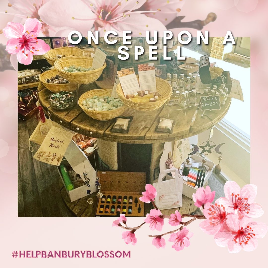 Once Upon A Spell is a fantastic Crystal shop and carries many items for spell casting. It’s in Church Walk near the Church Lane junction and is part of The Fat Rabbit tattoo studio. #helpbanburyblossom #banbury #banburyoldtown