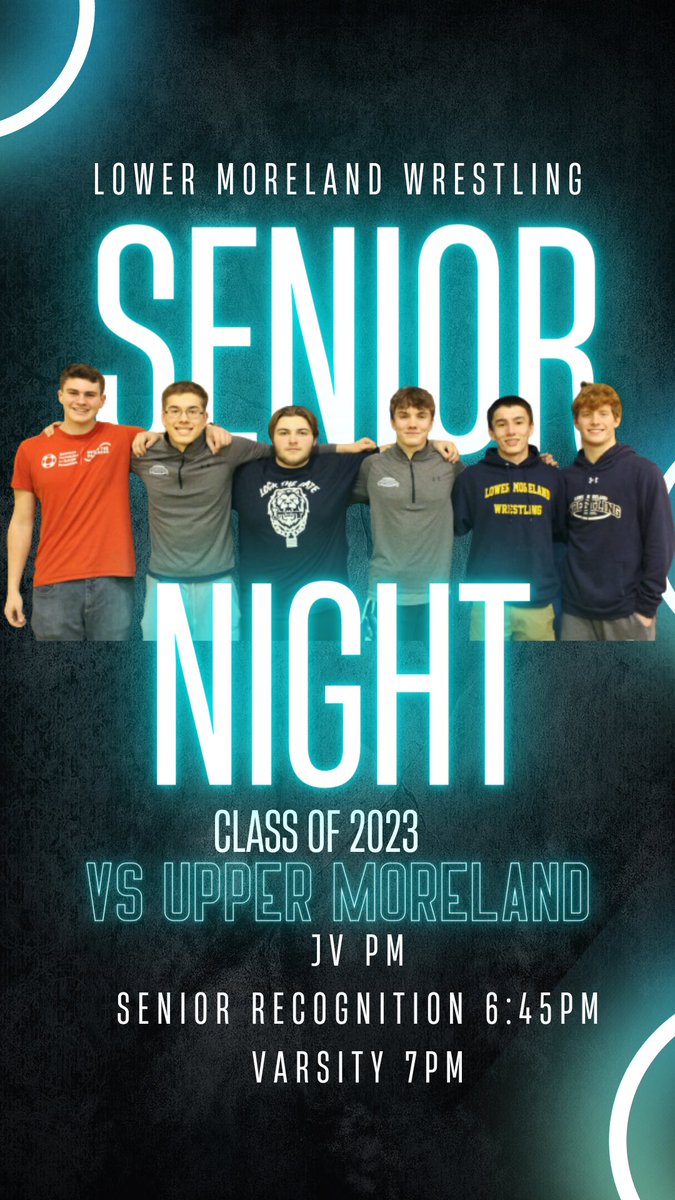 Come check us out tonight as we honor our seniors during our last SOL match of the season vs Upper Moreland. <a href="/LMTSDAthletics/">Lower Moreland Athletics</a> 👊🏻🤼‍♂️