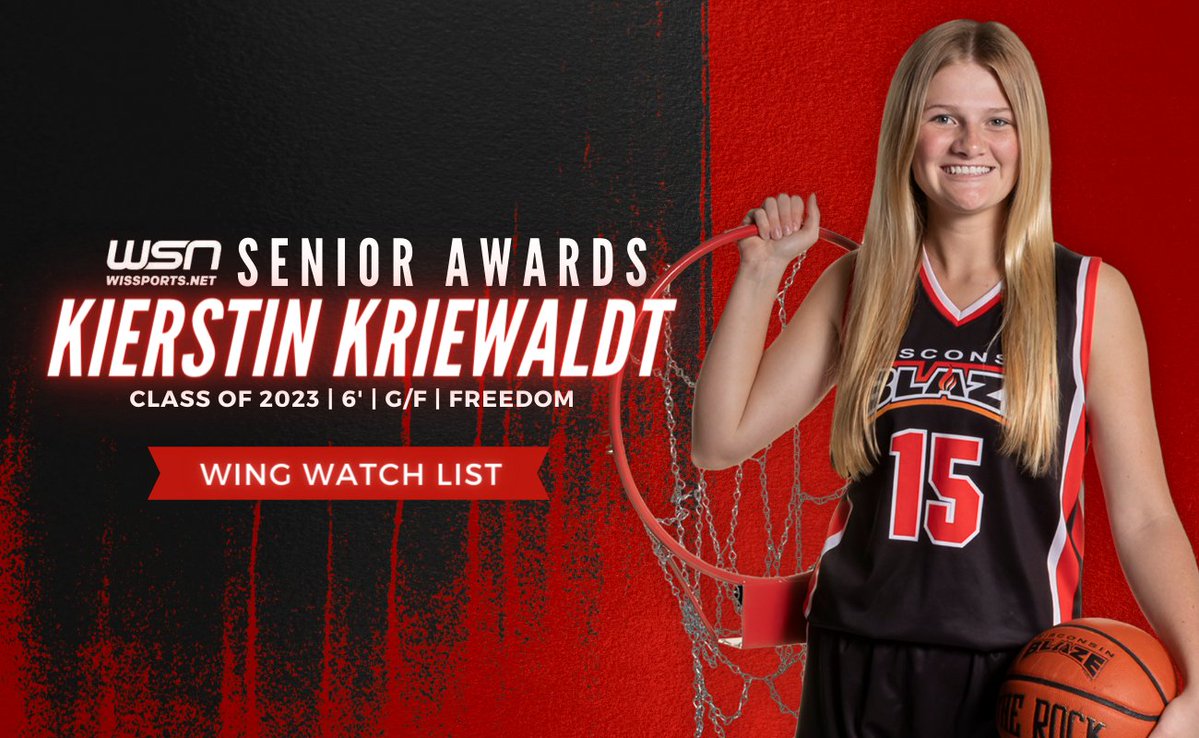 Congratulations to <a href="/Kierstinkriew/">Kierstin Kriewaldt</a> being named to the <a href="/wissportsnet/">WisSports.net</a> Senior Girls Basketball Awards Wing Watch List!! We are so proud of you!!

#BlazeBasketball🏀 #BeTheFlame🔥