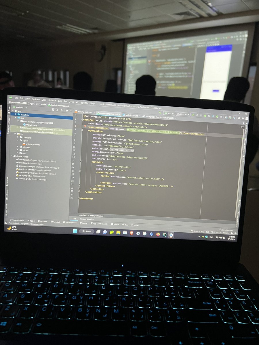 CSmohmmadSH's tweet photo. The first step in the journey of android development using Kotlin 🔥🔥🔥
#HSDevos https://t.co/2cGCCHrDU8
