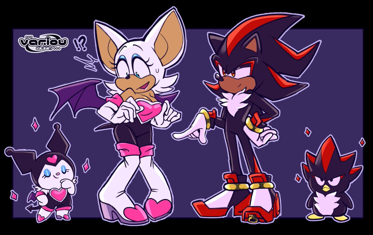 「shadow and rouge are style influencers 」|🐷 coms open!のイラスト