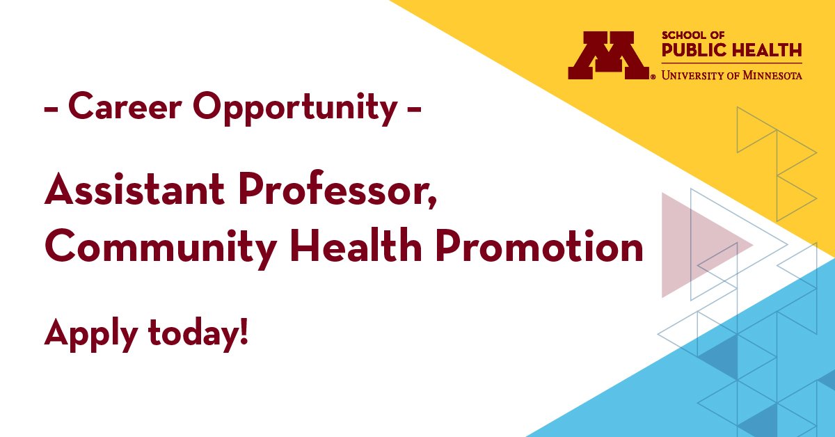 UMN School Of Public Health On Twitter Now Hiring For A Full time