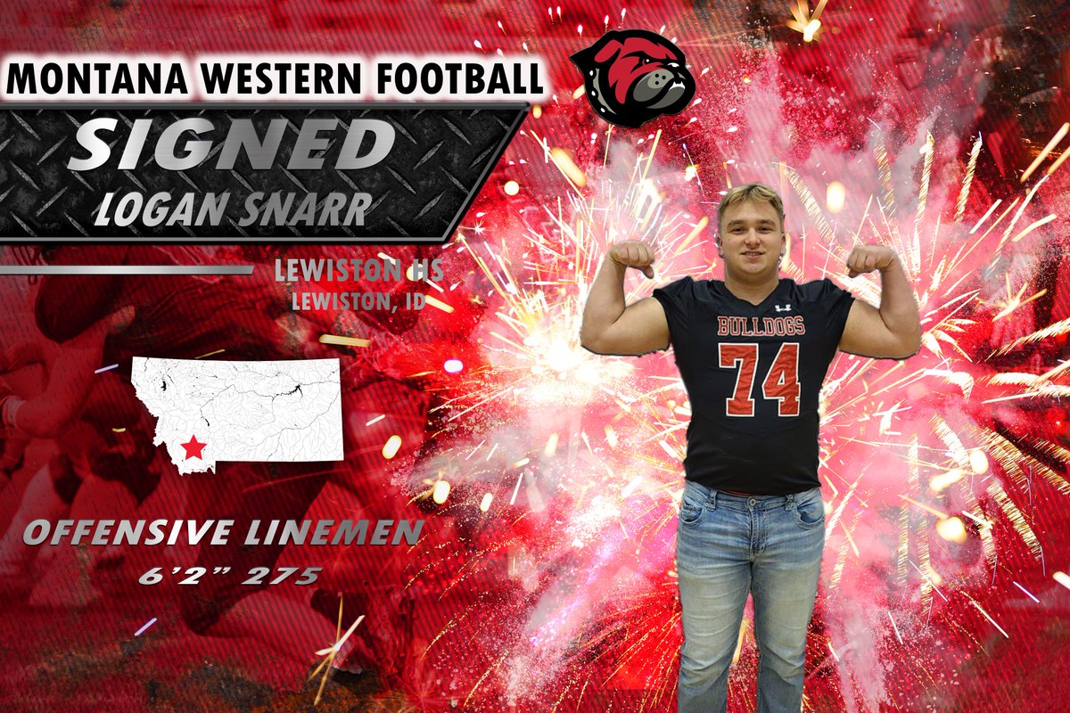 University of Montana Western Football (@umwfootball) on Twitter photo 🖊️Logan Snarr
📍 Lewiston HS, ID
🏈6'2'' 275lbs, OL
Logan joins the Dawg OL group and will add great size and strength! His work ethic will be a force for the Dawg O! Welcome to the Dawg Family!
#DYD #PowerOfOne #DawgFamily <a href="/LoganSnarr/">Logan Snarr</a> 🖊️Logan Snarr
📍 Lewiston HS, ID
🏈6'2'' 275lbs, OL
Logan joins the Dawg OL group and will add great size and strength! His work ethic will be a force for the Dawg O! Welcome to the Dawg Family!
#DYD #PowerOfOne #DawgFamily <a href="/LoganSnarr/">Logan Snarr</a>