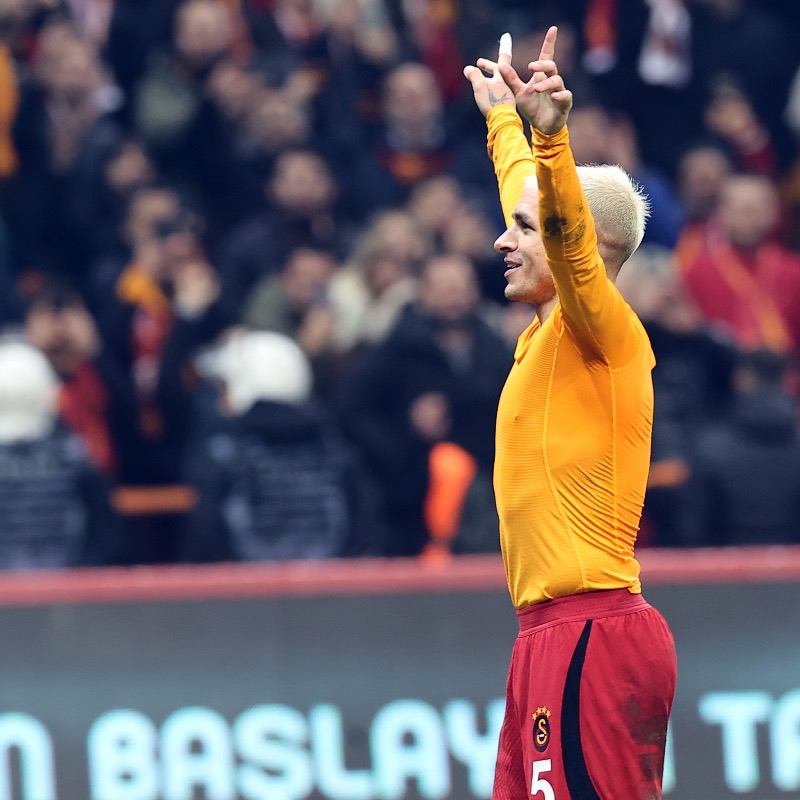 GalatasaraySK's tweet photo. Oyuncularımızdan Mauro Icardi, Fernando Muslera, Lucas Torreira ile teknik direktörümüz Okan Buruk'un karşılaşma sonrasında yaptığı açıklamalar. #GSvÜMR👇