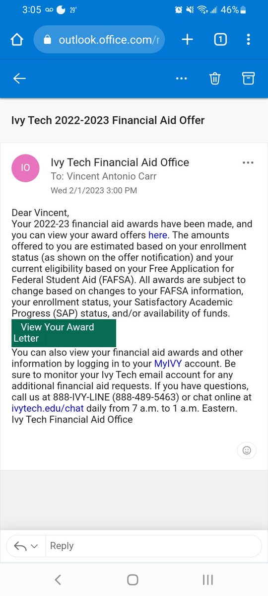 VigilantPatr1ot's tweet image. just got approved...
FINANCIAL AID!!
#IvyTech