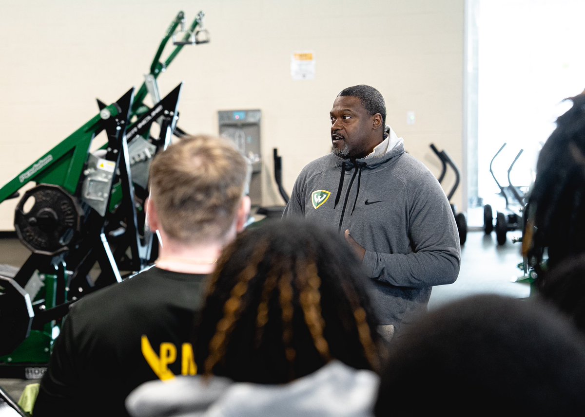 waynestwarriors's tweet photo. Coach Wheatley is in the building! #ThisIsOurDetroit https://t.co/L4XF8hrKdB