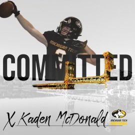 Gladwin 2023 WR/S Kaden McDonald has signed his Letter of Intent with Michigan Tech

football.thedzone.com/players/kaden-…

<a href="/Kaden_Mcdonald2/">Kaden McDonald</a> <a href="/GladwinFootball/">Gladwin Football</a> <a href="/MTUFB/">Michigan Tech Football</a>