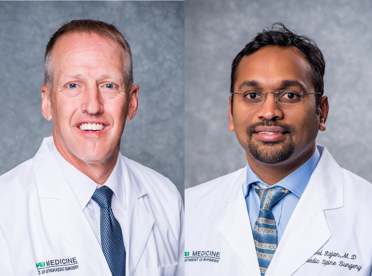 UABOrtho's tweet photo. Professors Steven Theiss, M.D., and Sakthivel Rajaram Manoharan, M.D., along with research fellow Logan Reed, published a study on risk factors of postoperative ileus after spinal fusion surgery. 

Read about the findings of the study: https://t.co/TGchbJPd7Q https://t.co/JcZrpJo3Gb