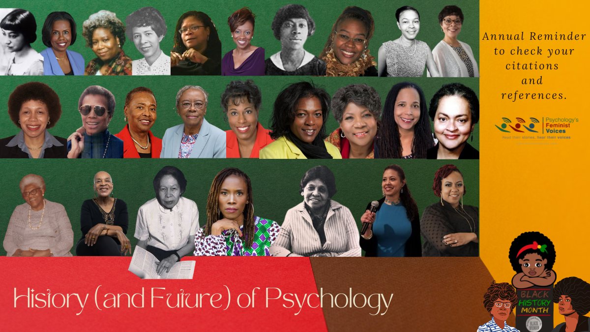 #Psychology #PsychTwitter #PsychScience #TeachPsych #HistPsych #CiteBlackWomen