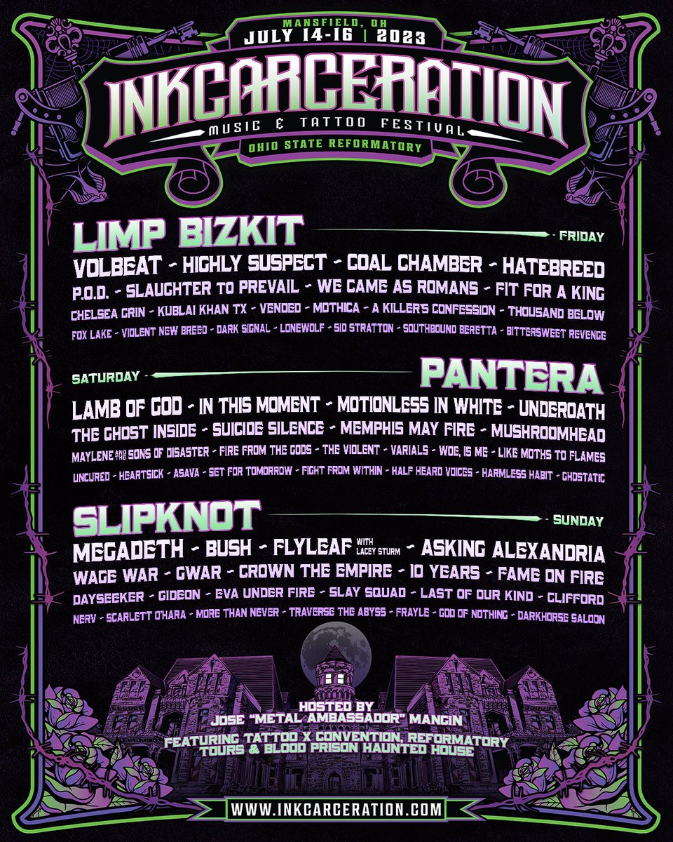 We are so excited to be a part of <a href="/InkcarFestival/">Inkcarceration Festival</a>. We’ll see you there!