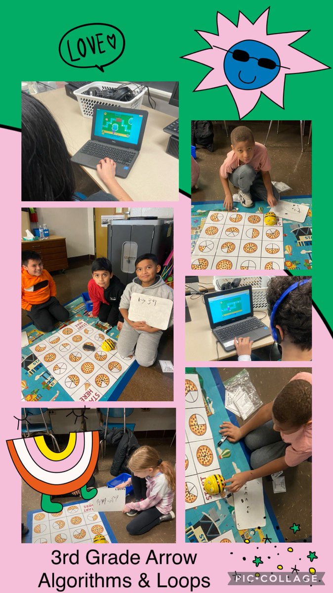 3rd graders @CochraneRoars rocked directional arrow algorithms and loops today using Bee Bots and @kodable. #kidscancode #JCPSDigIn #JCPSCODES #teachcode