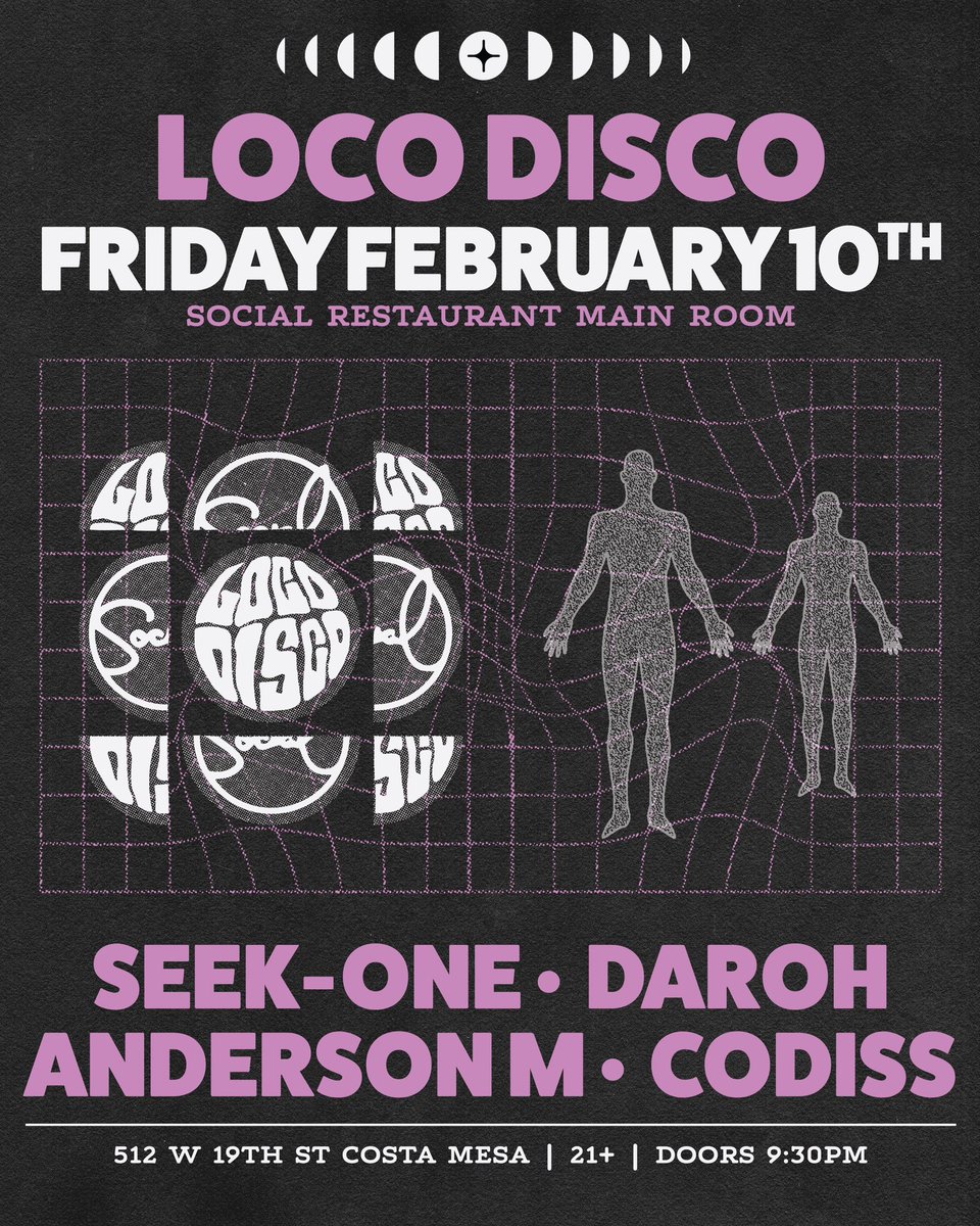 Next up w/ @djseekone @daroh @andersonmmusic & @codiss Fri Feb 10th🦄