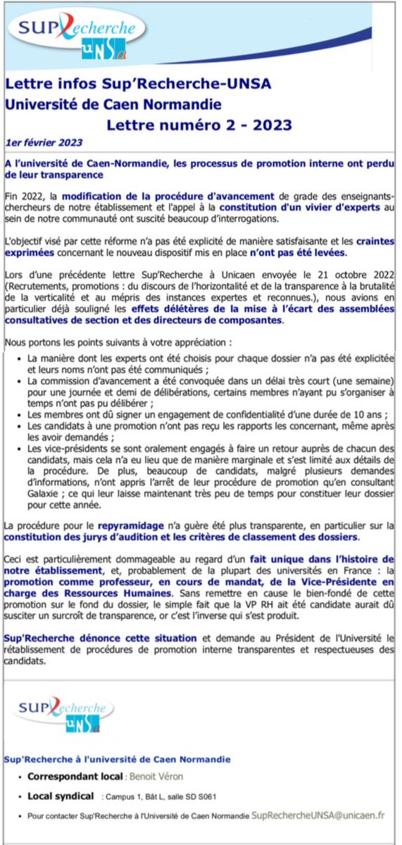 A l'université de Caen-Normandie, les processus de promotion interne ont perdu de leur transparence