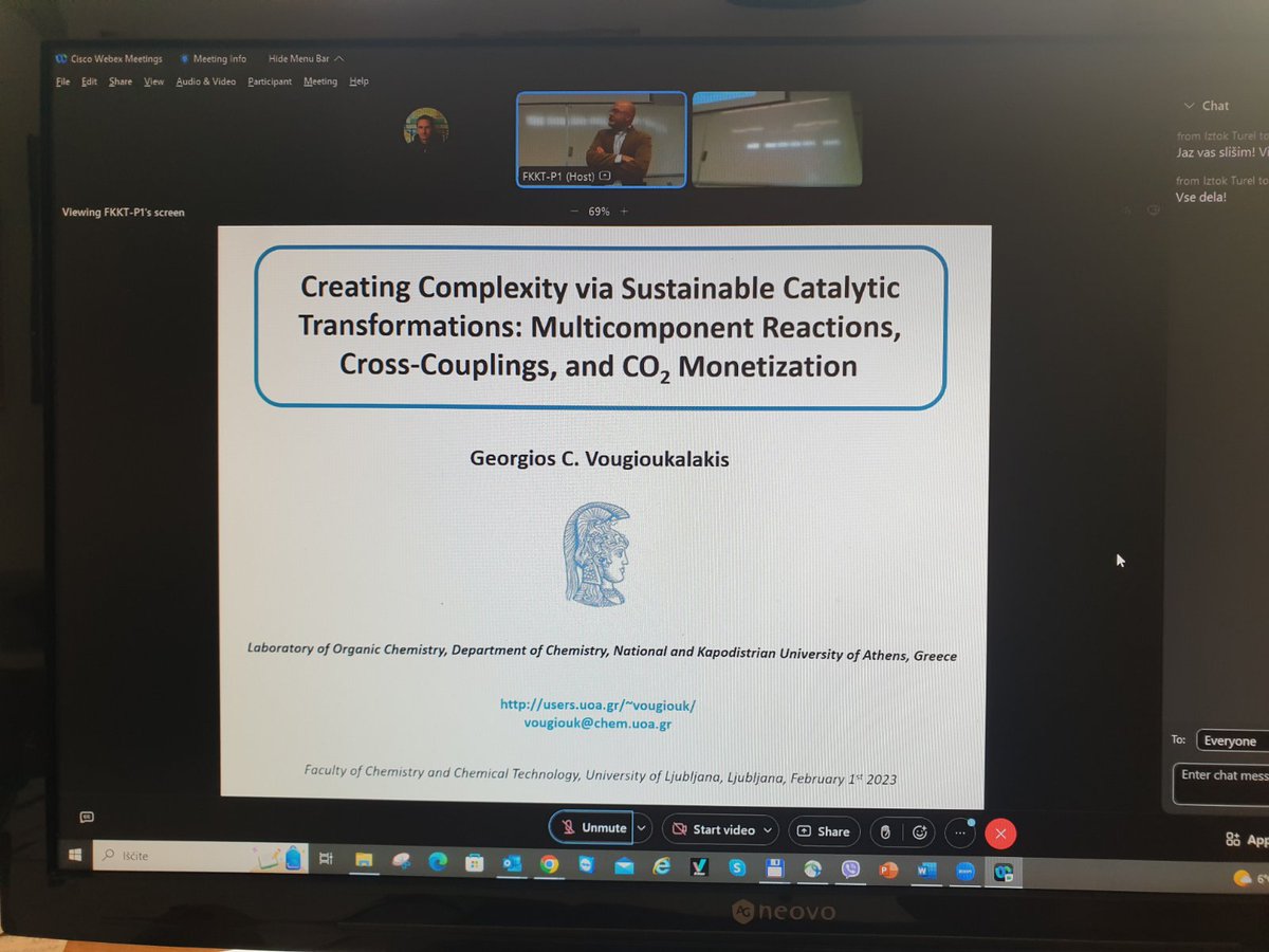 Very happy to visit the Faculty of Chemistry and Chemical Technology of the University of Ljubljana for a lecture in the departmental colloquium. Great facilities, excellent science, warm people! Thanks a lot for the invite and hospitality <a href="/TurelGroup/">Turel group</a>! <a href="/uoaofficial/">University of Athens</a> <a href="/ELIDEK_HFRI/">Hellenic Foundation for Research & Innovation-HFRI</a>