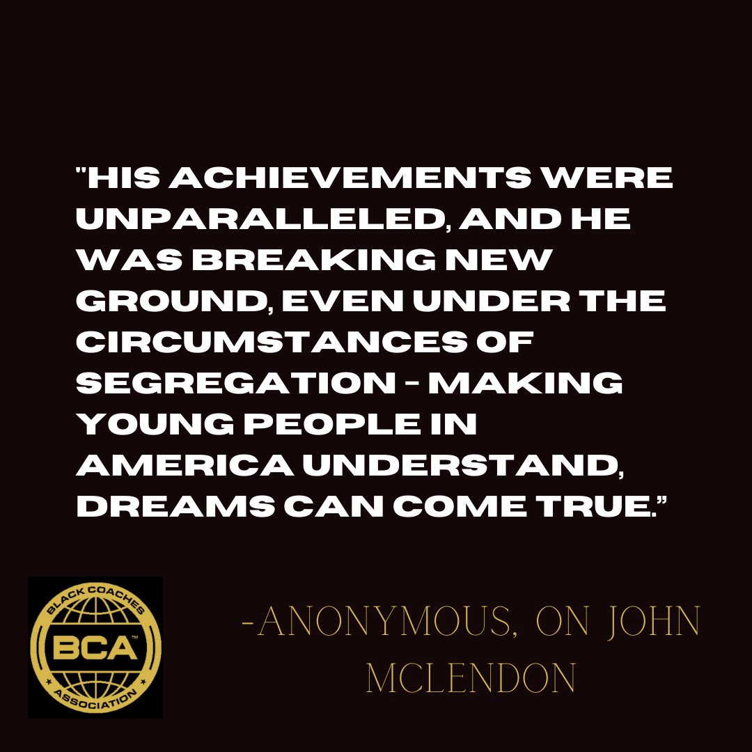 In celebration of Black History Month we are highlighting Coach John Mclendon. Mclendon was inducted into the Hall of Fame as a coach in 1979. He is also the only coach in history to win three consecutive National titles. #BCAWorldwide #coaches