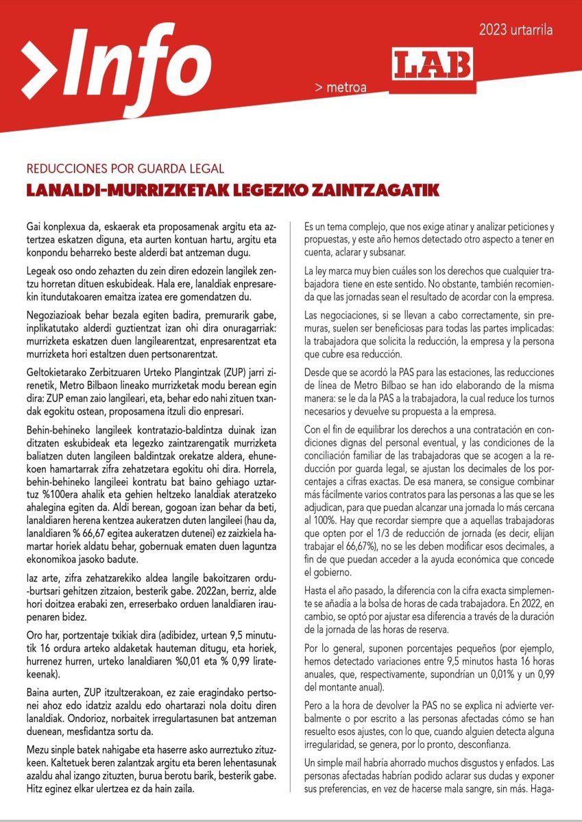 LABmetrobilbao's tweet photo. >Info > metro bilbao

▶️ LANALDI-MURRIZKETAK
▶️ ERRUTOMETROAK
▶️ GEZURRA DARIE...
▶️ PRESTAKUNTZA 
▶️ BERDINTASUN PLANA(K)

👇🏾 https://t.co/8nYhARYK1T