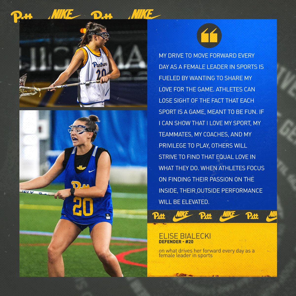 What drives <a href="/BialeckiElise/">Elise Bialecki</a> forward as a female leader in sports? ⬇️