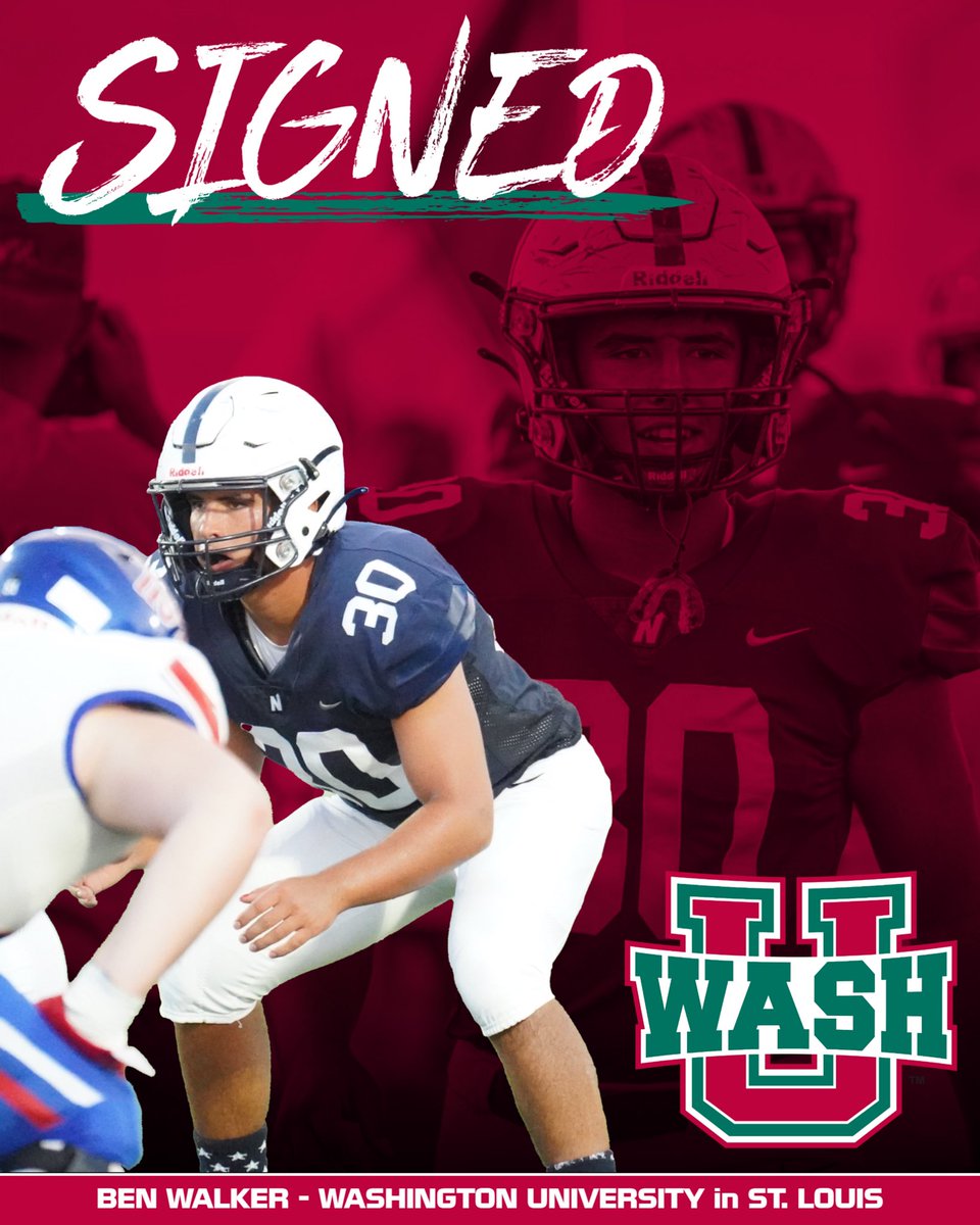 Congrats to Ben Walker on signing to play football for Washington University in St. Louis!! #HuskyNation #beGREAT @edmond_football