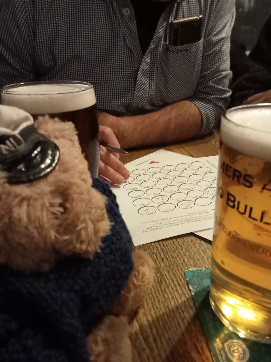 Captain Ted: 'This Pub Quiz doesn't have any stuffie questions - ooh #SmallBearsNeedBeer '