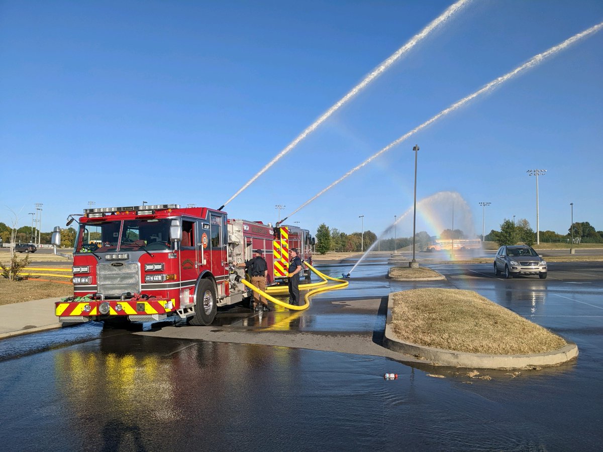 Before all the cold and freezing rain covered our weather, the crew on B shift got in some big water training. It utilized multiple supply lines from a hydrant to produce maximum water output from several large nozzles. #NolensvilleFire #bigwater #firetraining
