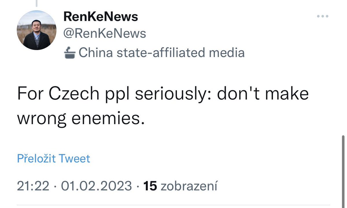 _JakubJanda's tweet photo. I love these Chinese communists threatening my hoke country, the proud Czech Republic.

Go fuck yourself and stop conducting genocide of Uyghurs. Then we can chat. https://t.co/pW1i3yQEkD