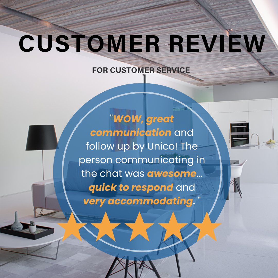 TheUnicoSystem's tweet image. We love hearing feedback from our customers. Thank you for taking the time to share your experience!