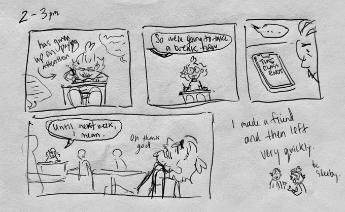 1-3pm #HourlyComicsDay2023 #hourlycomicsday 