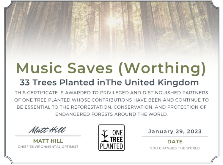 Nearly a week since we hosted @SidCPsGriffin at the @cellarartsclub for #thedefiningten - and our attendees have helped plant trees as always :) @onetreeplanted #nomusiconadeadplanet